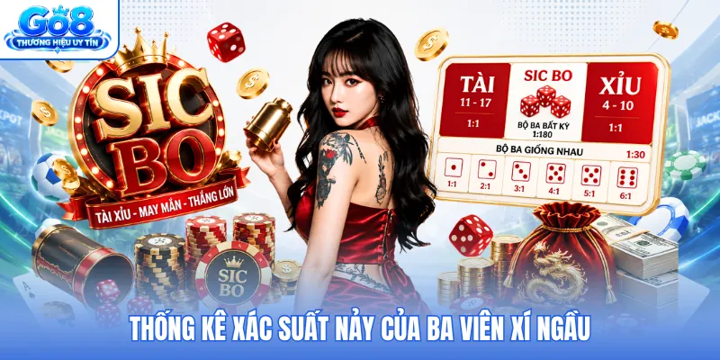 Thống kê xác suất nảy của ba viên xí ngầu Thống kê xác suất nảy của ba viên xí ngầu